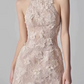 Elegant Homecoming Dress Halter Lace Applique Dress Back to School Outfits Party Dress  D6328