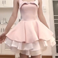 Sweet Homecoming Dress Square Cascade Dress Back to School Outfits Party Dress  D6331