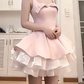 Sweet Homecoming Dress Square Cascade Dress Back to School Outfits Party Dress  D6331