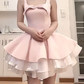 Sweet Homecoming Dress Square Cascade Dress Back to School Outfits Party Dress  D6331