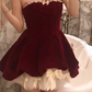 Chic Homecoming Dress Strapless Bowknot Rinestone Dress Back to School Outfits Party Dress  D6332