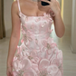 Chic Homecoming Dress Flower Beading Dress Back to School Outfits Party Dress  D6333