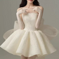 Stunning Homecoming Dress Strapless Applique Bowknot  Dress Back to School Outfits Party Dress  D6335