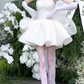 Stunning Homecoming Dress Strapless Applique Bowknot  Dress Back to School Outfits Party Dress  D6335