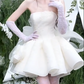 Stunning Homecoming Dress Strapless Applique Bowknot  Dress Back to School Outfits Party Dress  D6335