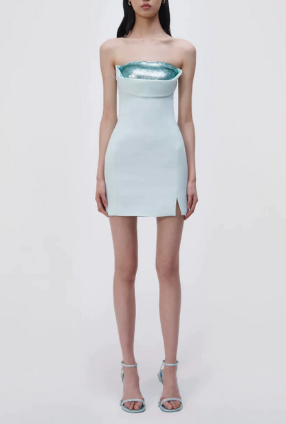 New Homecoming Dress Strapless Dress Back to School Outfits Party Dress  D6340
