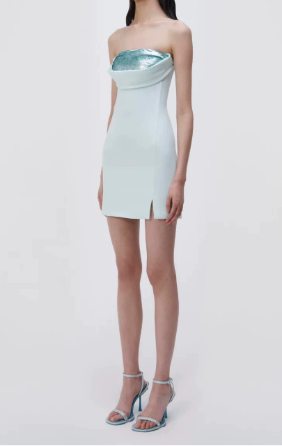 New Homecoming Dress Strapless Dress Back to School Outfits Party Dress  D6340