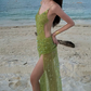 Pretty Homecoming Dress Spaghetti Strap Sequins Hi-Lo Backless Prom Dress Back to School Outfits Party Dress  D6321