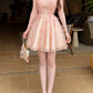 Sweet Homecoming Dress Halter Flower Tulle Dress Back to School Outfits Party Dress  D6346
