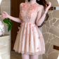 Sweet Homecoming Dress Halter Flower Tulle Dress Back to School Outfits Party Dress  D6346