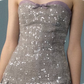 New Homecoming Dress Sweetheart Sequins Pleated Dress Back to School Outfits Party Dress  D6347