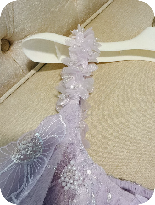 New Homecoming Dress Sheer Straps Flower Beading Dress Back to School Outfits Party Dress  D6348