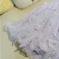 New Homecoming Dress Sheer Straps Flower Beading Dress Back to School Outfits Party Dress  D6348