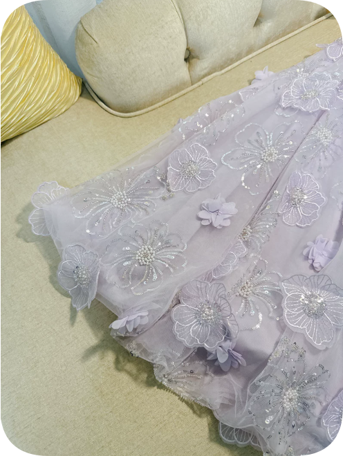 New Homecoming Dress Sheer Straps Flower Beading Dress Back to School Outfits Party Dress  D6348