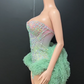 Stunning Homecoming Dress Sweetheart Rinestone Lace Dress Back to School Outfits Party Dress  D6355
