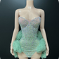 Stunning Homecoming Dress Sweetheart Rinestone Lace Dress Back to School Outfits Party Dress  D6355