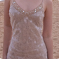 Charming Homecoming Dress V Neck Sequins Rinestone Flower Dress Back to School Outfits Party Dress  D6360