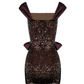 Charming Homecoming Dress Square Sequins Bowknot Dress Back to School Outfits Party Dress  D6362