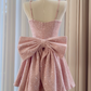 Sweet Homecoming Dress Square Bowknot Dress Back to School Outfits Party Dress  D6364