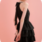 Charming Homecoming Dress Halter Rinestone Bowknot Dress Back to School Outfits Party Dress  D6368