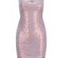 Shiny Homecoming Dress Strapless Sequins Dress Back to School Outfits Party Dress  D6373