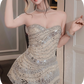 New Homecoming Dress Sweetheart Rinestone Dress Back to School Outfits Party Dress  D6374