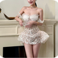 New Homecoming Dress Sweetheart Sequins Dress Back to School Outfits Party Dress  D6383