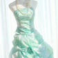 Stunning Homecoming Dress Strapless Pleated Flower Back to School Outfits Party Dress  D6444