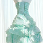 Stunning Homecoming Dress Strapless Pleated Flower Back to School Outfits Party Dress  D6444