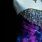 Stunning Homecoming Dress Strapless Rinestone Cascade Back to School Outfits Party Dress  D6447