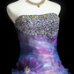 Stunning Homecoming Dress Strapless Rinestone Cascade Back to School Outfits Party Dress  D6447
