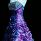Stunning Homecoming Dress Strapless Rinestone Cascade Back to School Outfits Party Dress  D6447