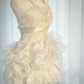 Stunning Homecoming Dress Strapless Tulle Cascade Dress Back to School Outfits Party Dress  D6440