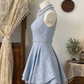 Stunning Homecoming Dress High Collar Backless Back to School Outfits Party Dress  D6498