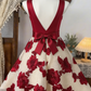 Beauty Homecoming Dress V Neck Bowknot Back to School Outfits Party Dress  D6496