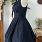 Beauty Homecoming Dress Halter Pleated Back to School Outfits Party Dress  D6495