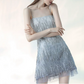 Shiny Homecoming Dress Spaghetti Strap Tassel Back to School Outfits Party Dress  D6505