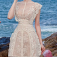 Elegant Homecoming Dress Jewel Lace Back to School Outfits Party Dress  D6506