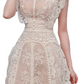Elegant Homecoming Dress Jewel Lace Back to School Outfits Party Dress  D6506