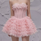 Charming Homecoming Dress Sweetheart Lace Cascade Back to School Outfits Party Dress  D6509