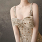 Shiny Homecoming Dress Spaghetti Strap Sequins Bowknot Back to School Outfits Party Dress  D6512