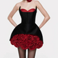 Stunning Homecoming Dress Asymmetric Flower Back to School Outfits Party Dress  D6513
