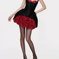 Stunning Homecoming Dress Asymmetric Flower Back to School Outfits Party Dress  D6513