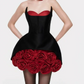 Stunning Homecoming Dress Asymmetric Flower Back to School Outfits Party Dress  D6513