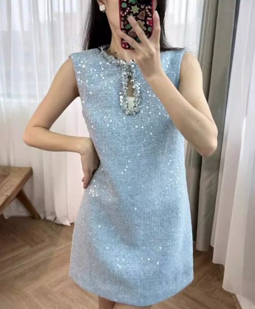 Elegant Homecoming Dress Jewel Sequins Back to School Outfits Party Dress  D6515