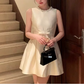 Elegant Homecoming Dress Jewel Pearl Bowknot Back to School Outfits Party Dress  D6516