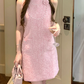 Elegant Homecoming Dress Jewel Pearl Back to School Outfits Party Dress  D6520