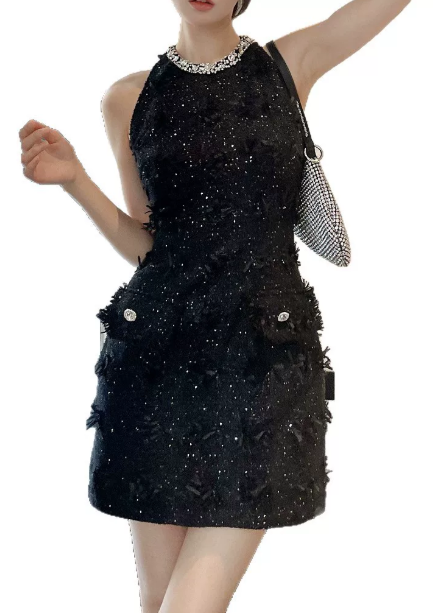 Elegant Homecoming Dress Jewel Rinestone Back to School Outfits Party Dress  D6521