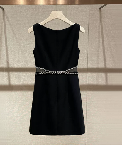 Elegant Homecoming Dress Bateau Rinestone Back to School Outfits Party Dress  D6522