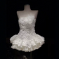 Elegant Homecoming Dress Strapless Flower Back to School Outfits Party Dress  D6524